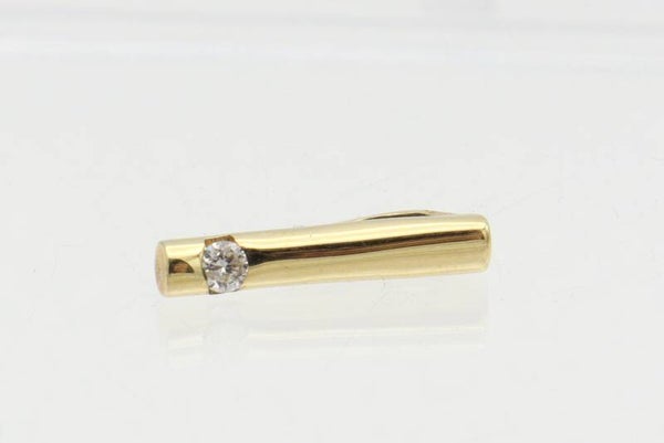 Gouden vintage hanger met diamant Ca: 003 ct. 2021/105.