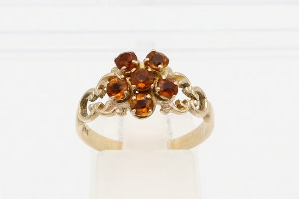 Vintage ring met citrien. Maat: 17.3. 2021/140