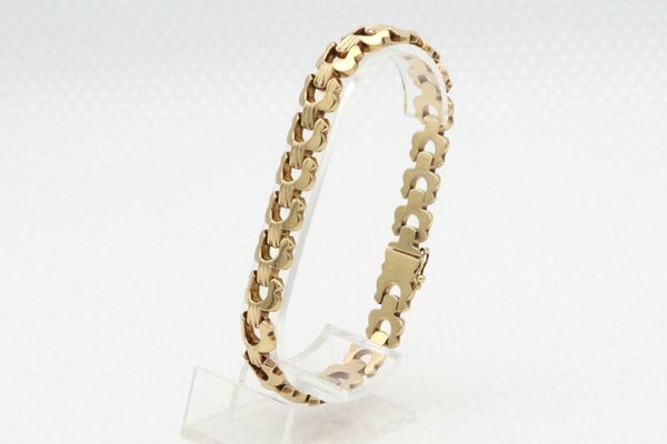 Gouden vintage armband met veiligheidsslot. Nr: 2021/192