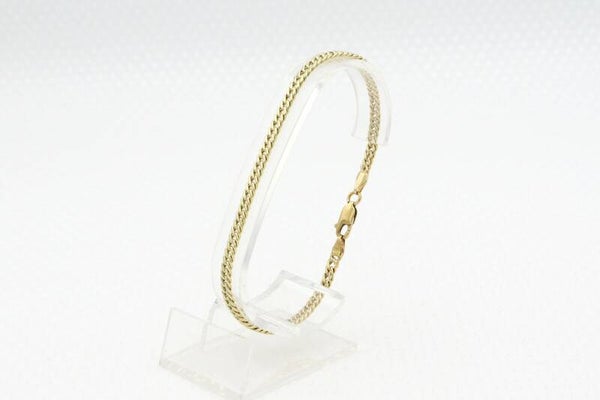 Gouden vintage gourmet schakel armband. Nr: 2021/264