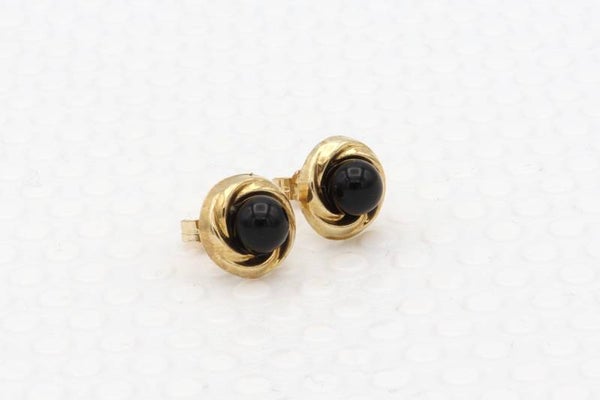 Vintage oorbellen met onyx. 2020/124.