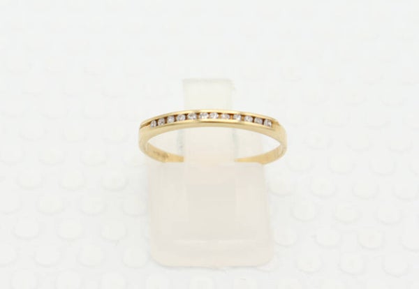 Gouden vintage ring met diamant . Maat: 17.5. 2021/517.