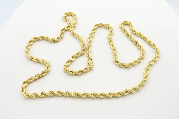 14 Karaat. Gouden gedraaide ketting(Rope) lengte 60 cm. Nr: 2020/334.