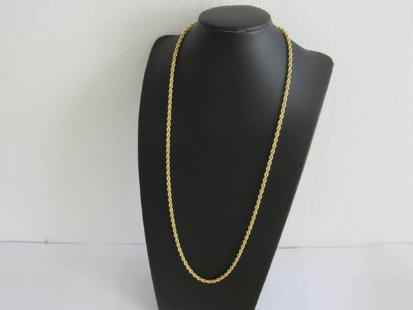 14 Karaat . Gouden (rope) gedraaide ketting 69 cm. Nr: 19/A349.