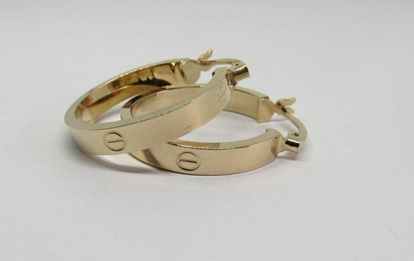 Gouden elegante oorbellen. 19/A448.