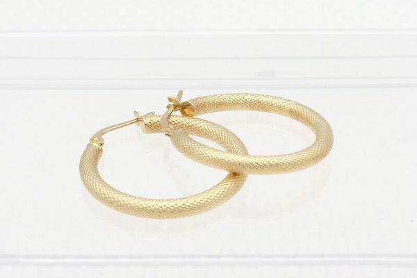 14 Karaat. Gouden vintage creool oorbellen. Nr: 2020/537.