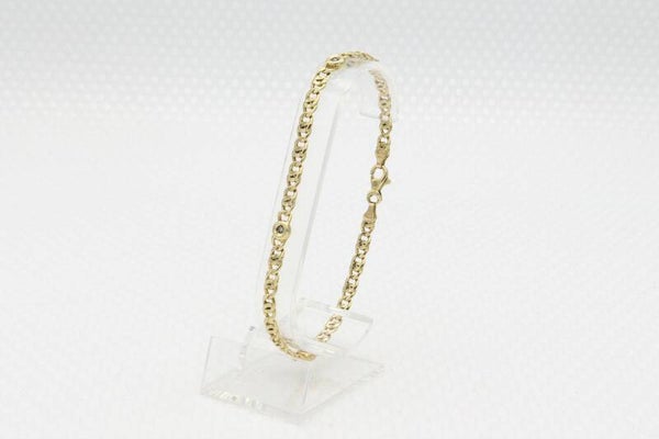 Gouden vintage armband met diamanten( Ca: 0.03 ct). Nr: 2020/582.