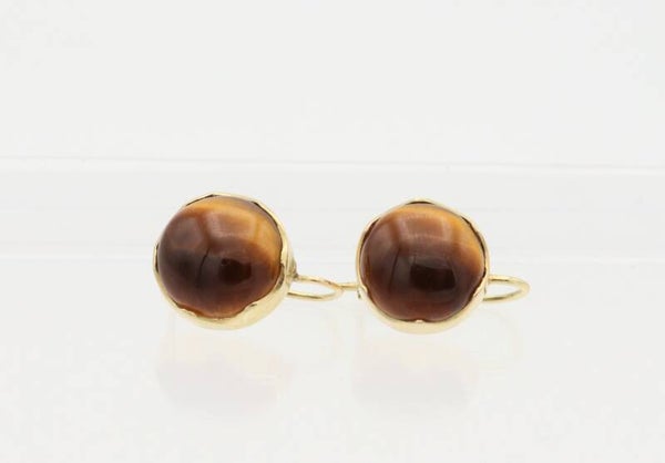 Vintage oorbellen met tijgeroog. 2022/05