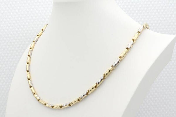 Gouden bi-color ketting in versace stijl. 2020/816.