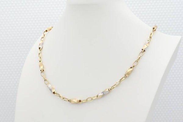 Gouden bi-color ketting in versace stijl nieuwste model. 2020/819.