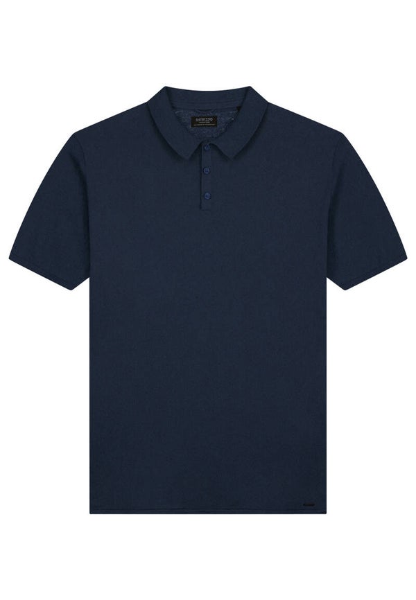Dstrezzed Knit Poloshirt Navy Z70309