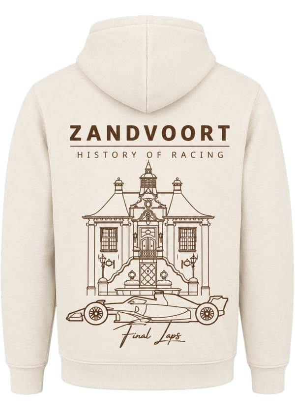 Zandvoort History of Racing Hoody | Het Raadhuis Natural&Mocha