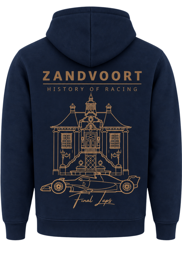 Zandvoort History of Racing Hoody | Het Raadhuis Navy&Mocha