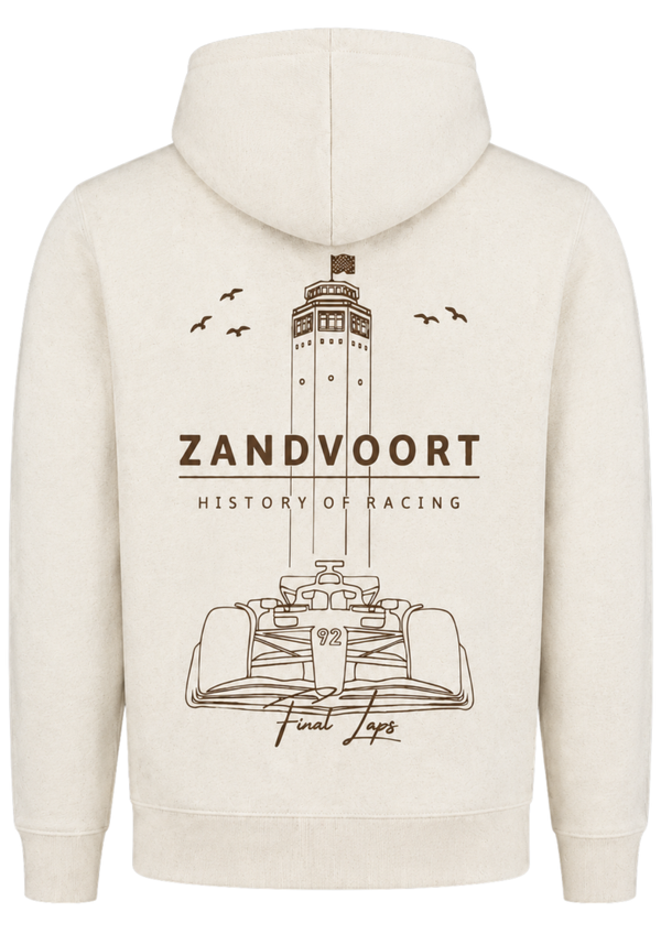 Zandvoort History of Racing Hoody | Final Laps Natural Raw & Mocha