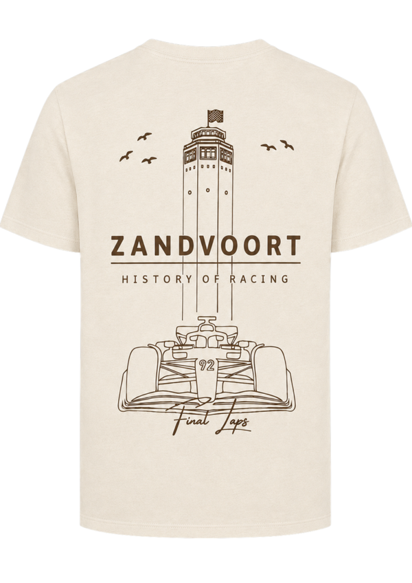 Zandvoort history of Racing T-shirt | Final Laps Natural & Mocha