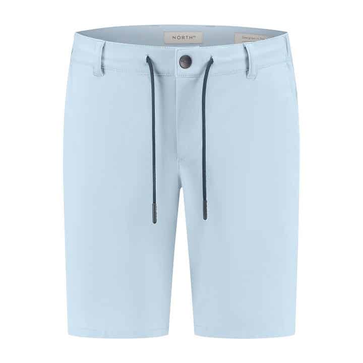 North84 Travelshort | Korte Broek Travelstof Mannen | 8444.20018 Light Blue