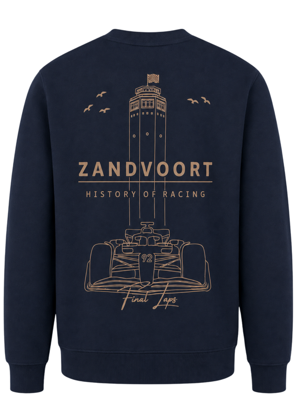 Zandvoort History Of Racing Vest | Navy & Mocha