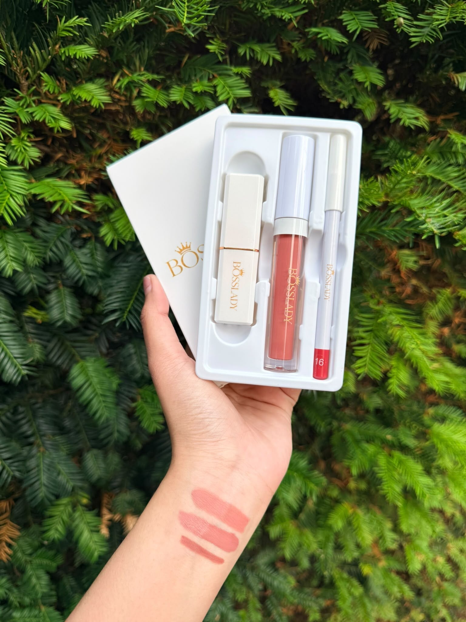 3Pcs matte lipstick set #16-BOSSLADY
