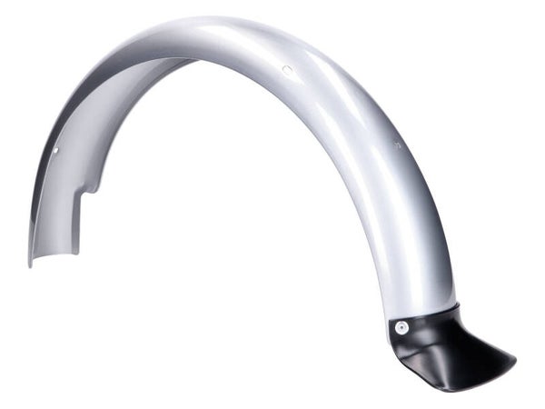 Kotflügel / Schutzblech hinten, silber pulverbeschichtet inkl. Spritzschutz für Simson S51 / S51 Enduro [M531, M541, M542]