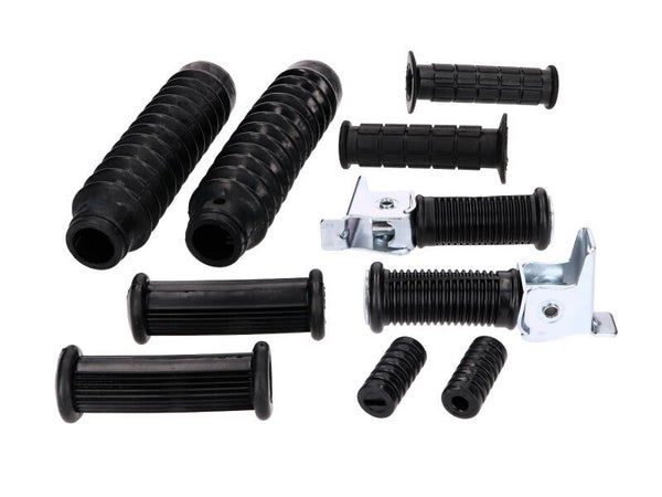 Gummiteile Set Rahmen, Schaltung, Kickstarter, Lenker und Gabel 10-teilig für Simson S51 / S51 Enduro [M531, M541, M542]