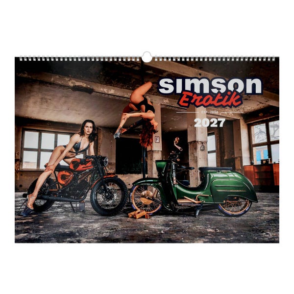 SIMSON Erotik Kalender 2027 Starke Mopeds und heiße Kurven