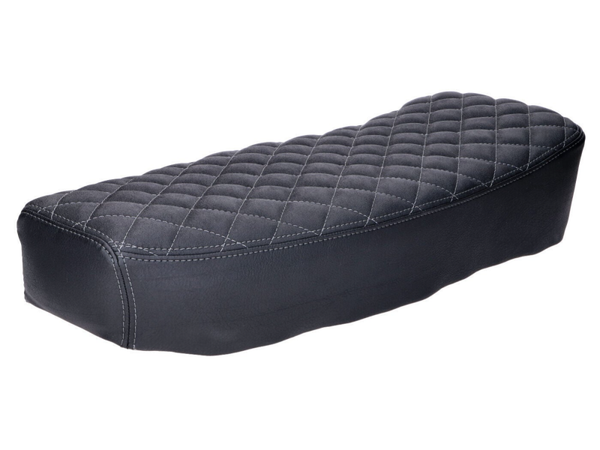 Simson Sitzbank Kit Schmitt Raute gesteppt, schwarz / grau, rot, grün, gelb für Simson S50, S51, S70