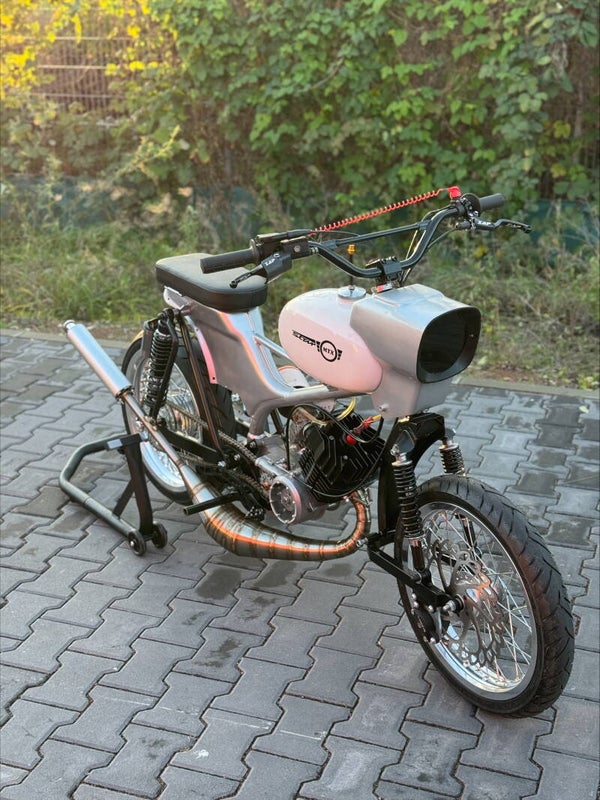 Resonanz-Auspuff aus Edelstahl von Platek Racing für Simson MTX 100-130cm³ Racing JMP