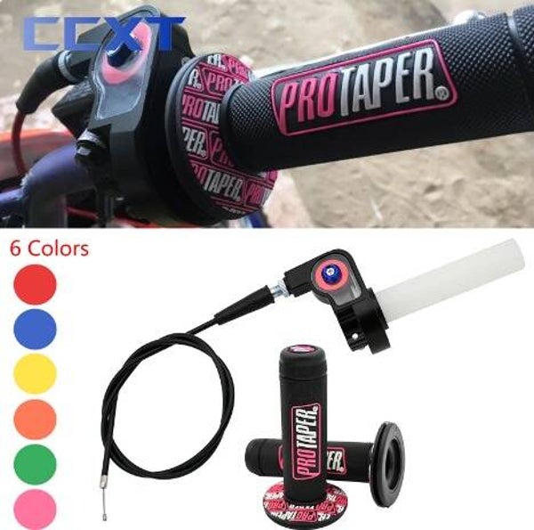 Schnellgaszug, Schnellgasgriff inkl. Pro Taper Griffe und Bowdenzug in 6 Farben