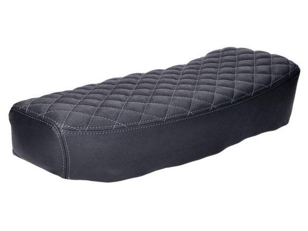 Simson Sitzbankbezug Schmitt Raute gesteppt, schwarz / grau, rot, grün, gelb für S50, S51, S70