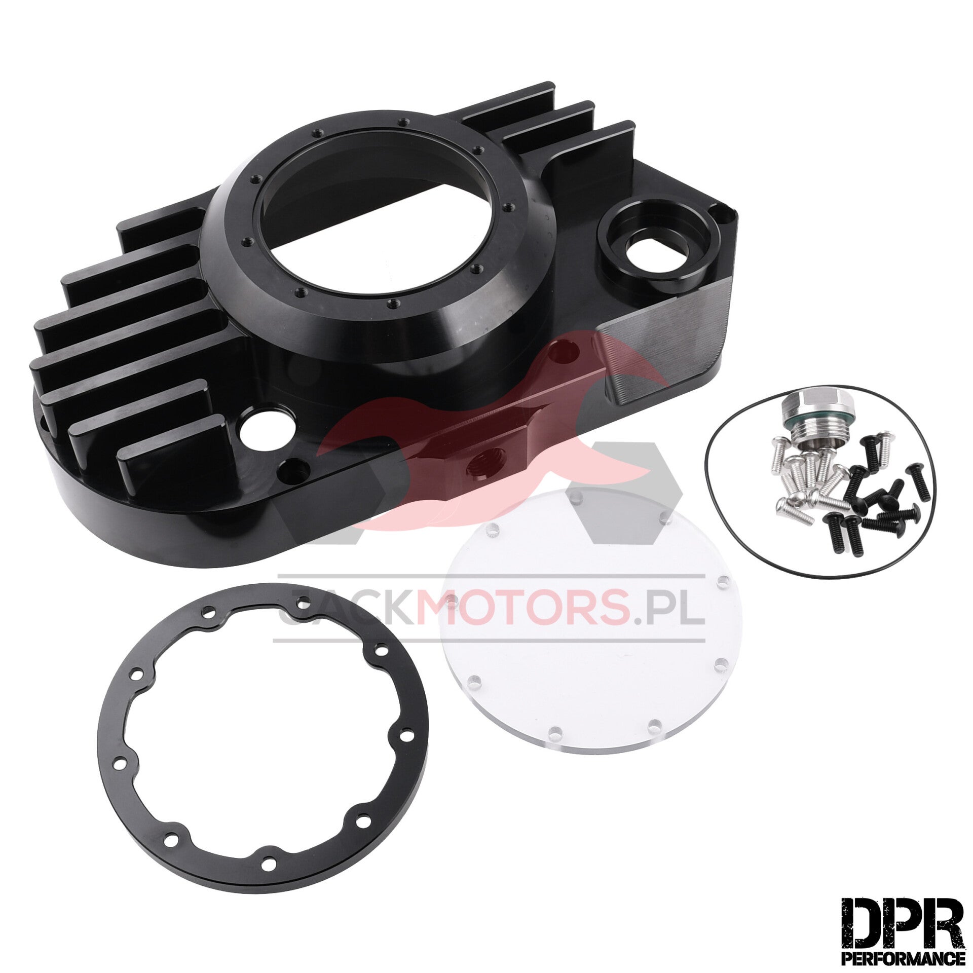 CNC Seitendeckel Simson Billet Kupplungsdeckel mit transparenten Deckel und inkl. Schrauben /Alu-Eloxiert