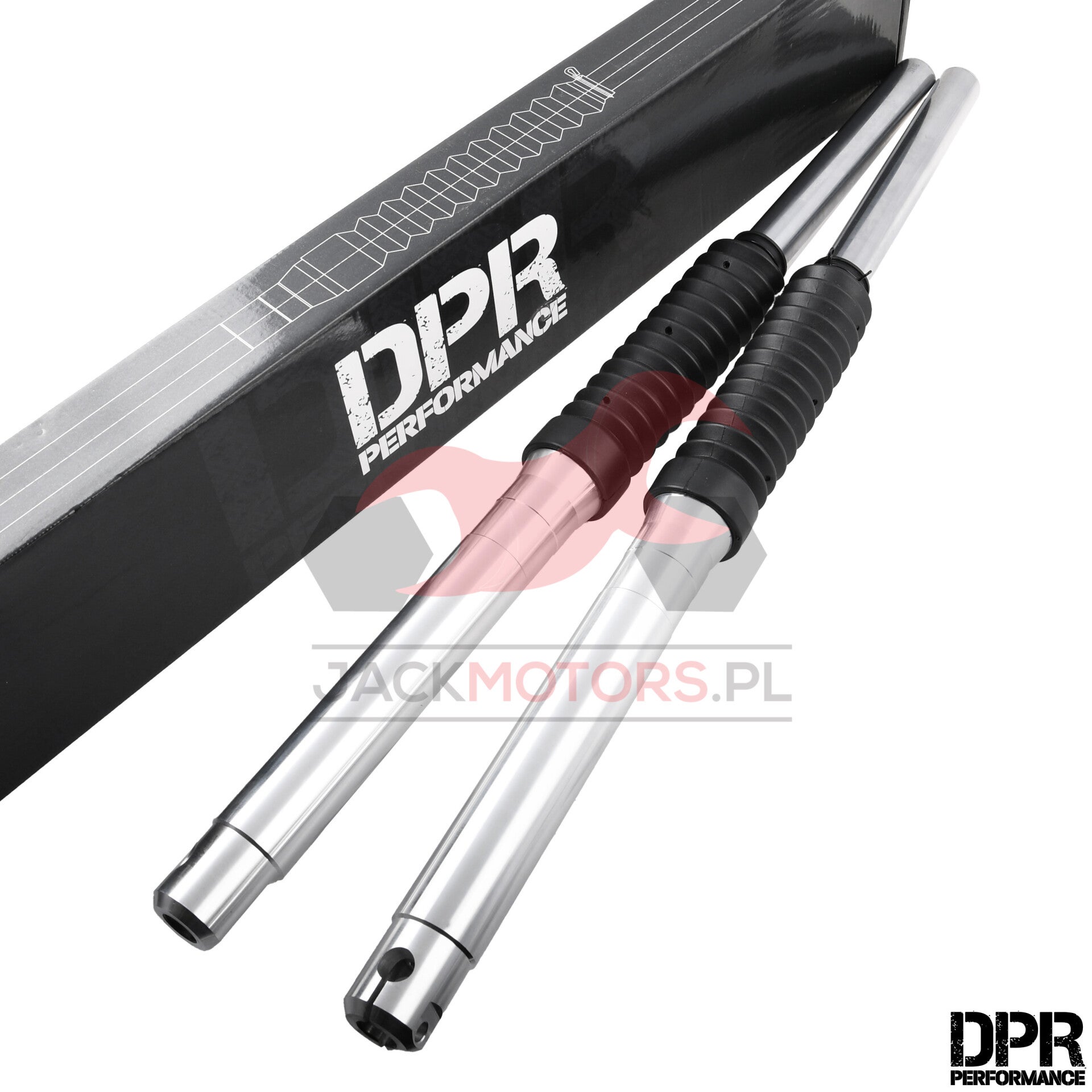 Simson Telegabel mit hydraulischer Dämpfung + Faltenbälge - Trommelbremse, Alu natur - S51, S50,S70