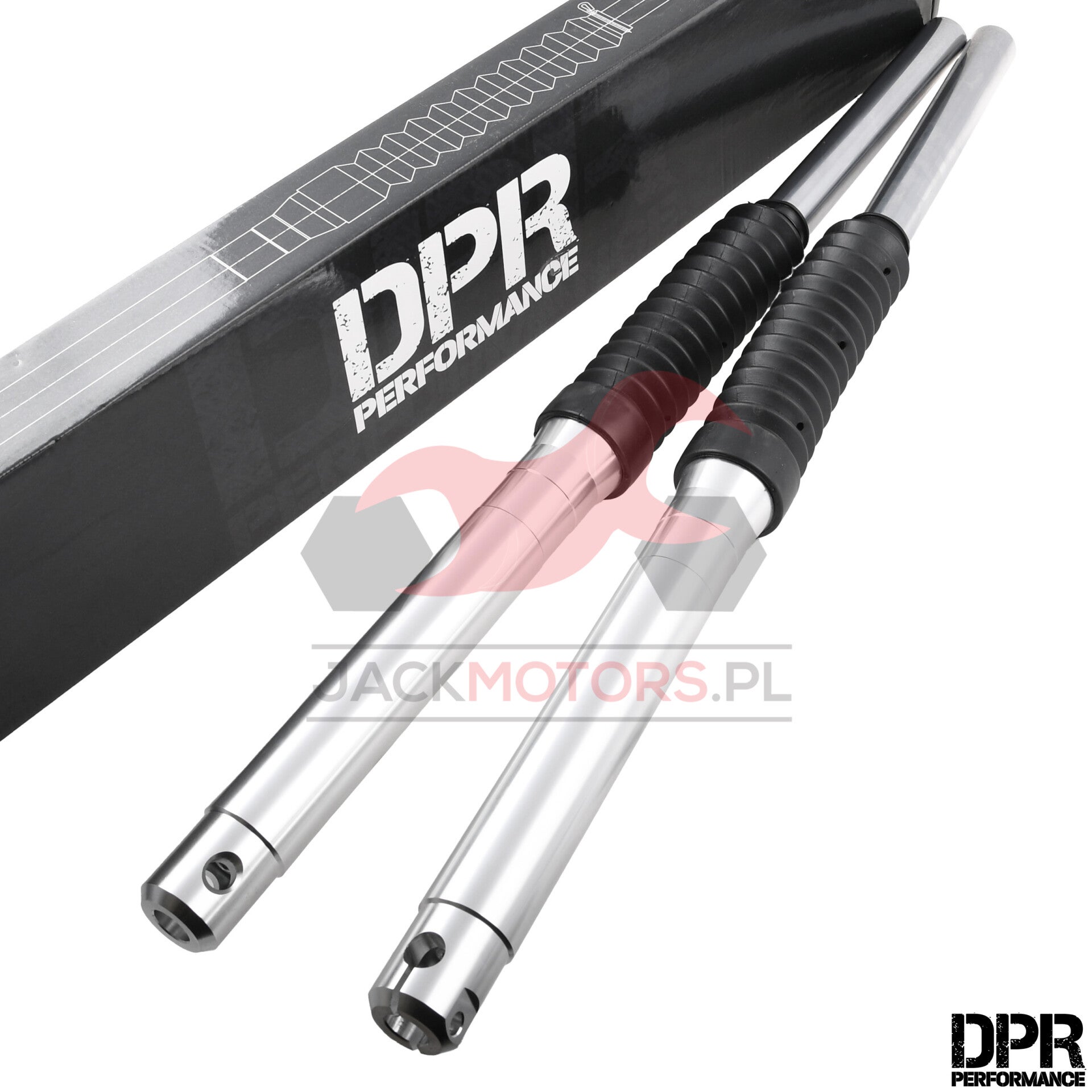 Simson Telegabel mit hydraulischer Dämpfung + Faltenbälge - Trommelbremse, silber seidenmatt - S51, S50, S70