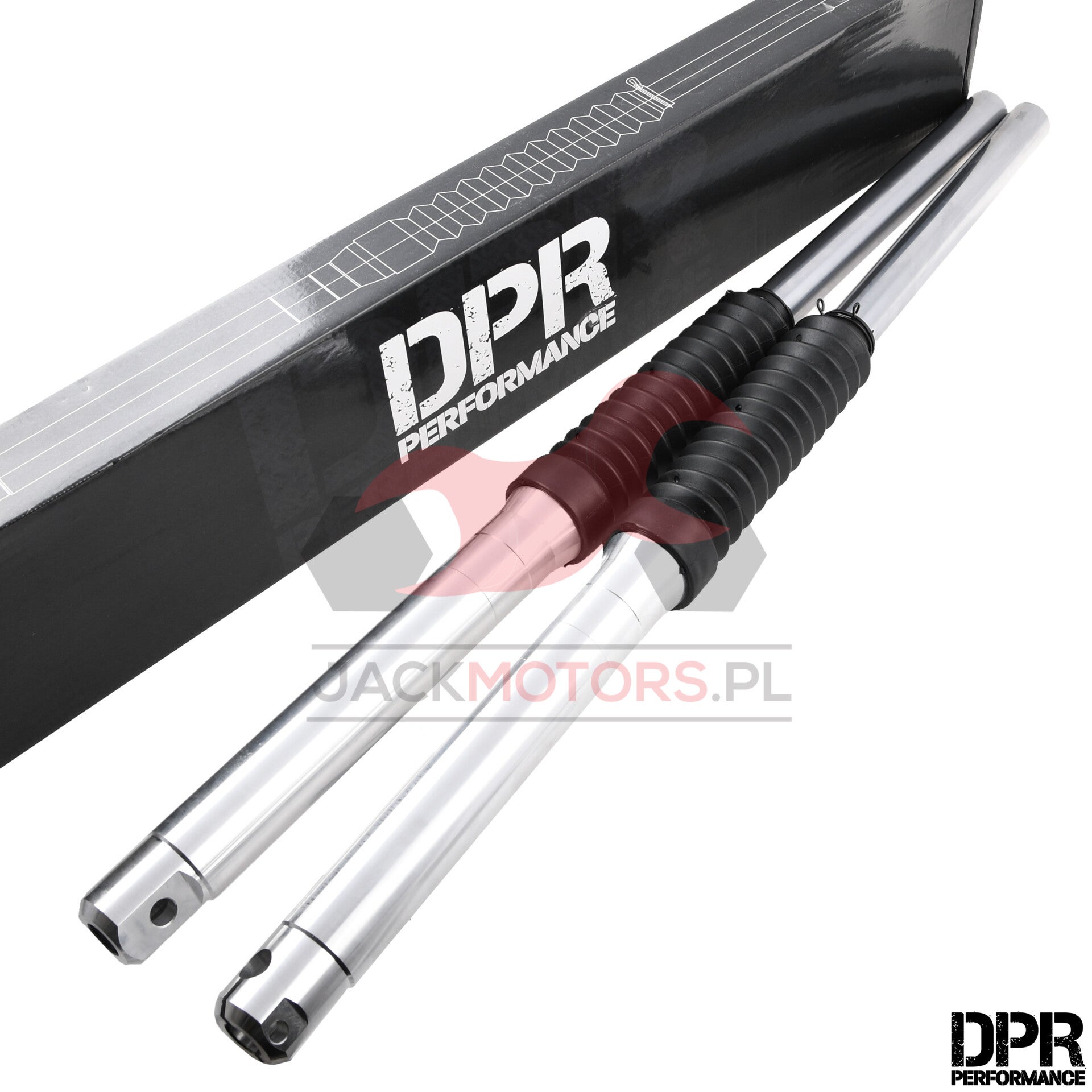 Simson Telegabel mit hydraulischer Dämpfung + Faltenbälge - Trommelbremse, Alu natur - SR50, SR80