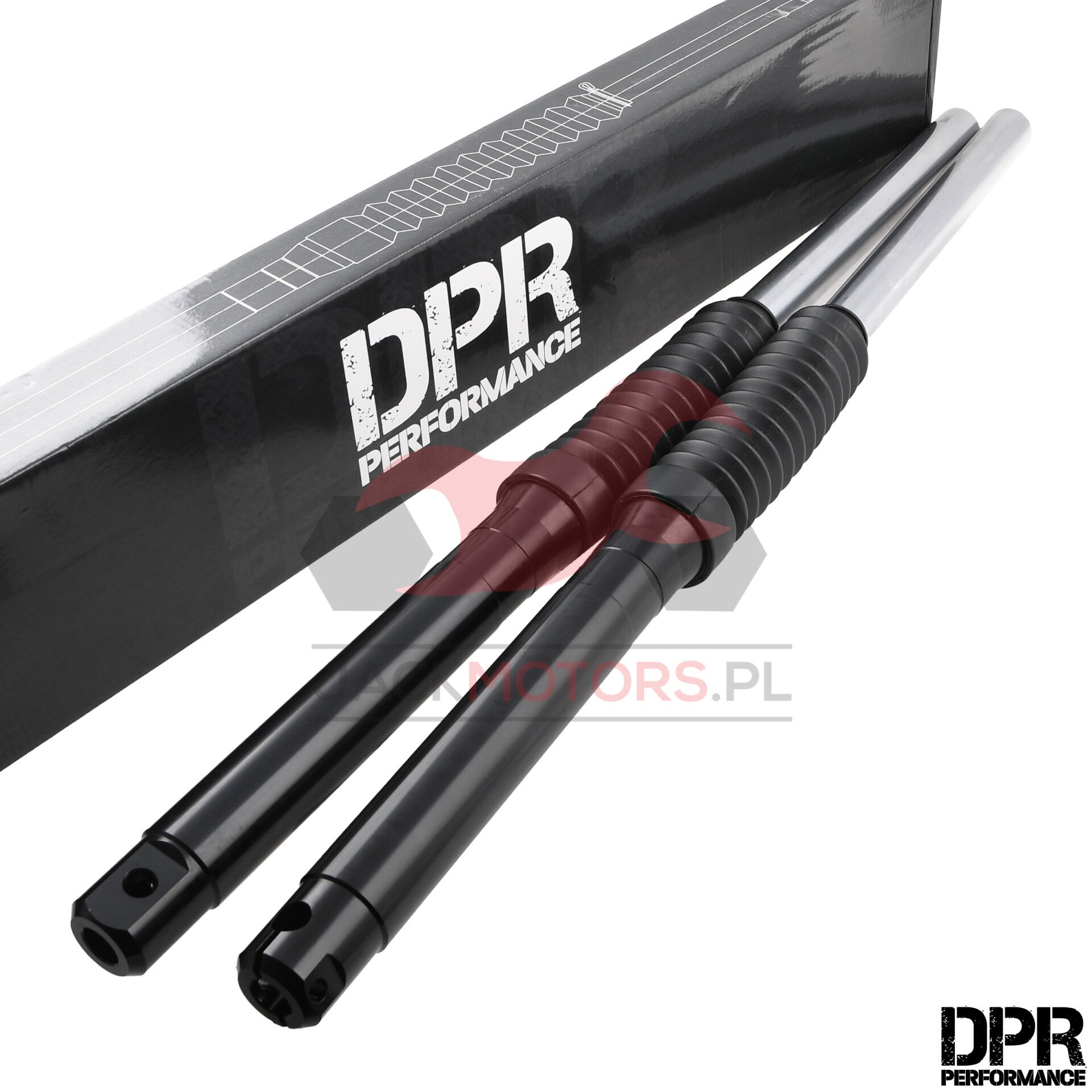 Simson Telegabel mit hydraulischer Dämpfung + Faltenbälge - Trommelbremse, schwarz - SR50, SR80