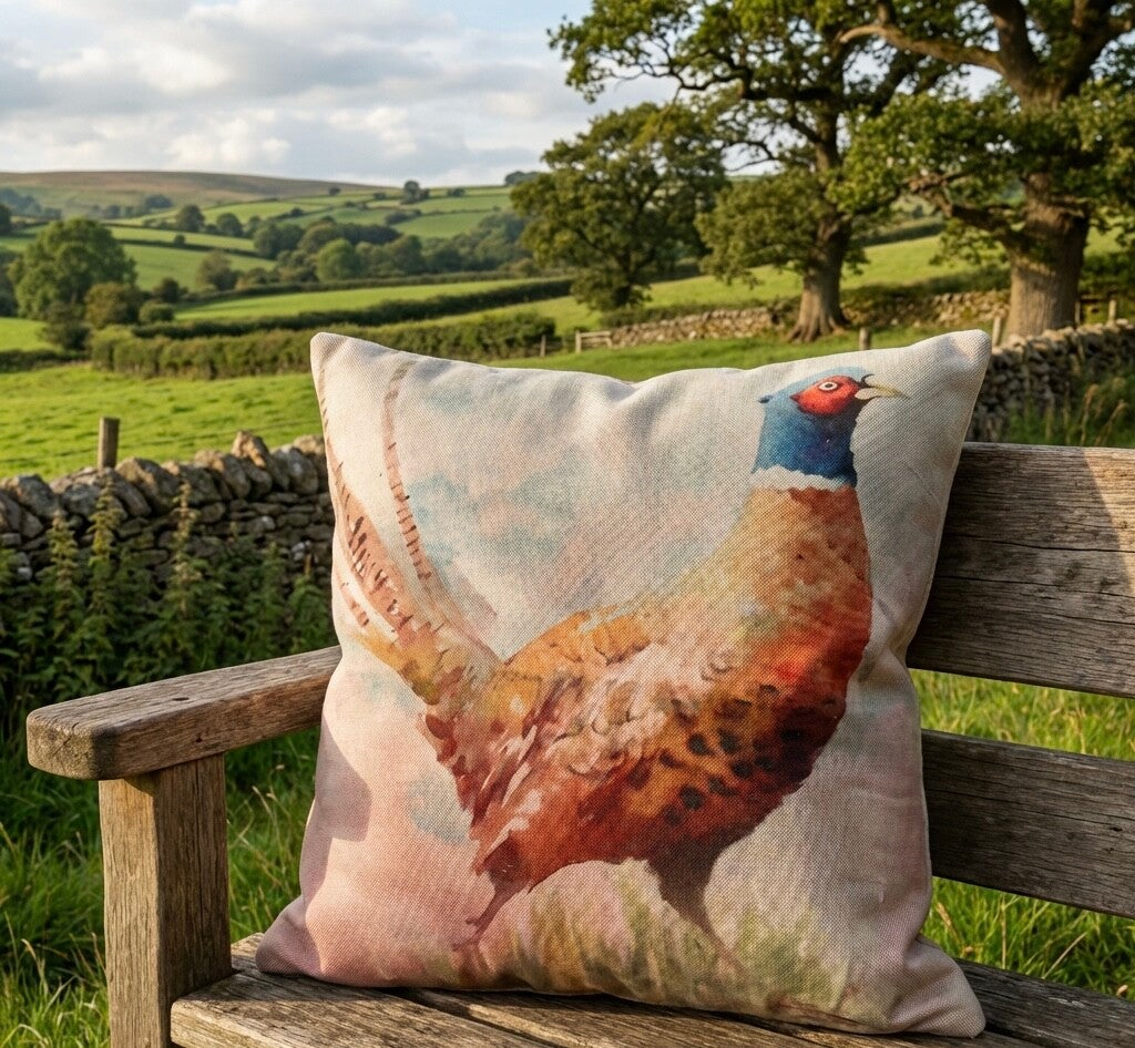 Pheasant cushion