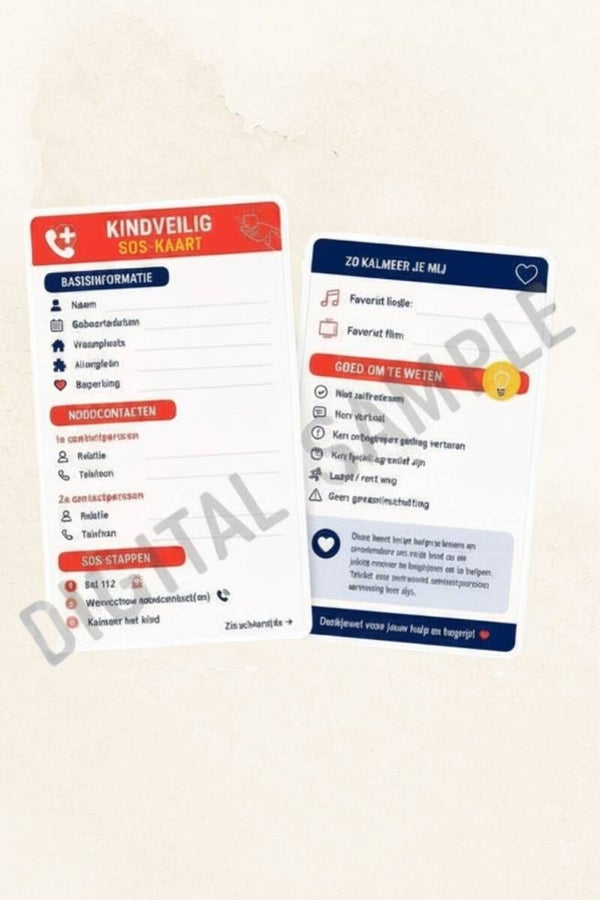 Kindveilig - SOS Kaart