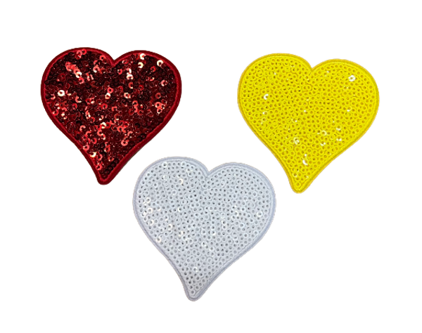 Oeteldonk hartjes met pailletten