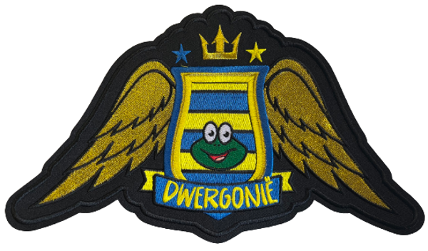 Dwergonië vleugels rugembleem