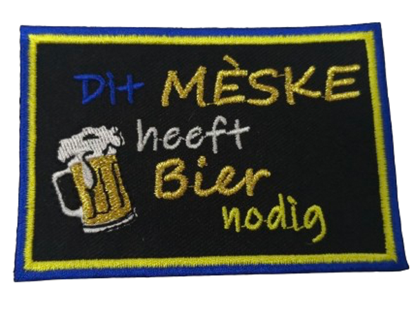 Dit meske heeft bier nodig Blauw/Geel