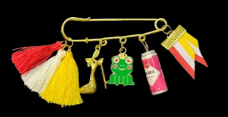 Brochespeld goudkleurig