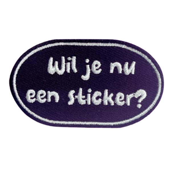 Wil je nu een sticker?
