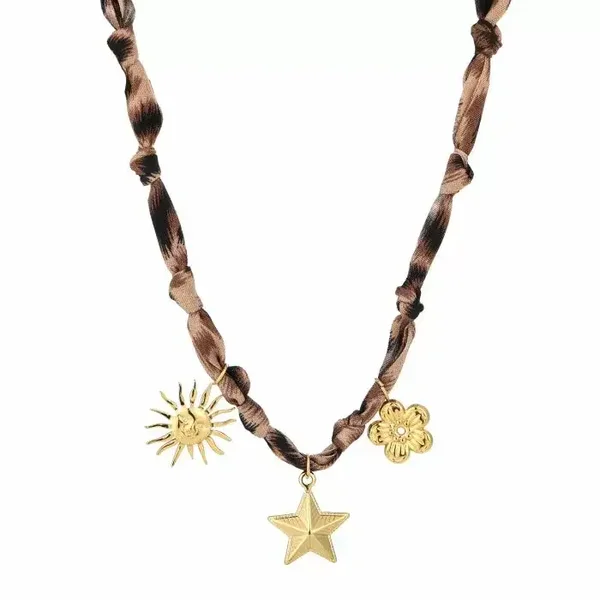 Panter charms, ketting (goud)