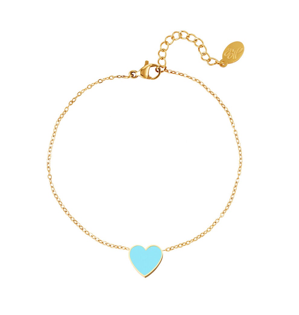 Hartjes armband (blauw)