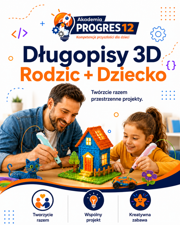 Długopisy 3D – Rodzic + Dziecko