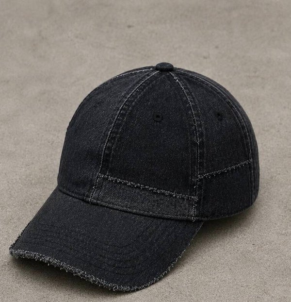 cappello nero denim
