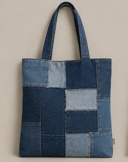 borsa patchworck in denim
