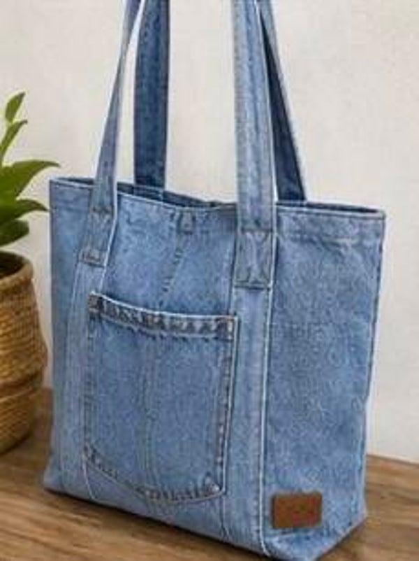borsa denim chiaro