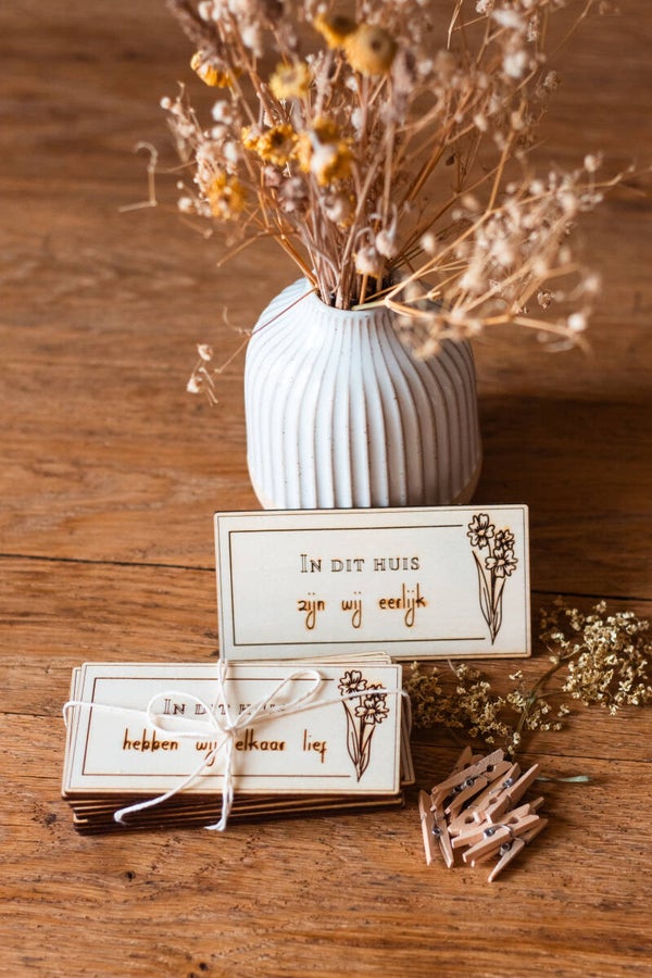Kaartjes    “In Dit Huis” – 12-delige Set