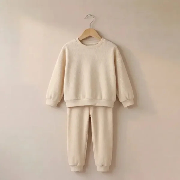 Waffle Knit Loungewear Set