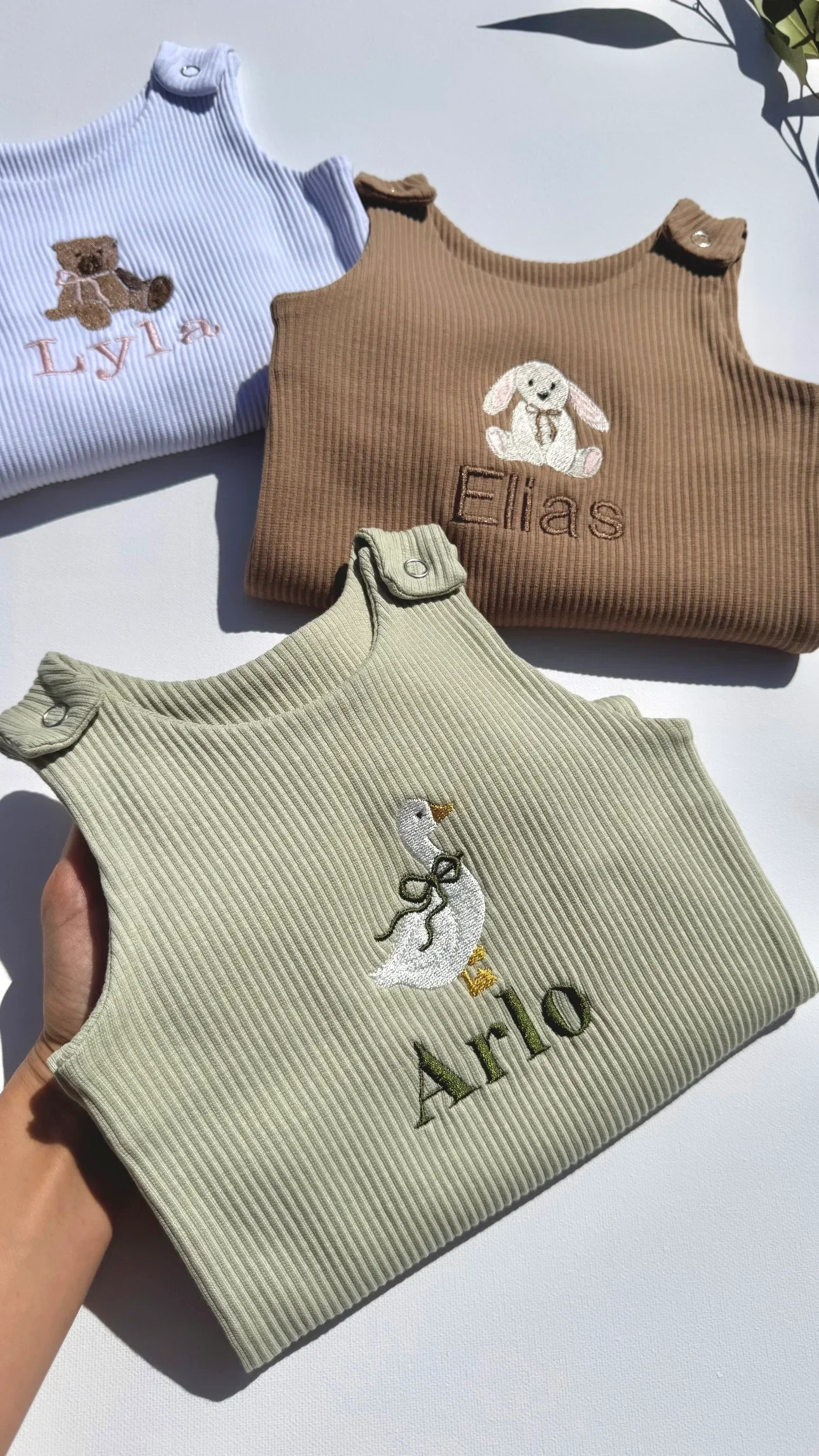 Personalised Embroidered Animal Dungarees